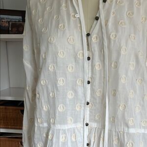 Jaded Gypsy White Button-Down Women's Top